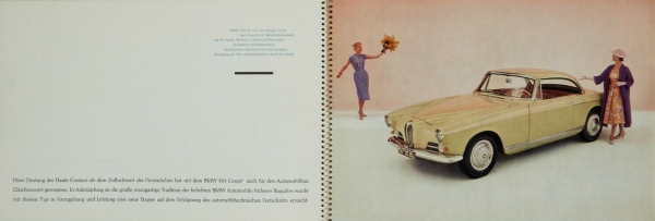 BMW Modelprogram 1955 "Die großen europaeischen Achtzylinder" original Carbrochure (3096)